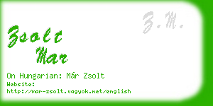 zsolt mar business card